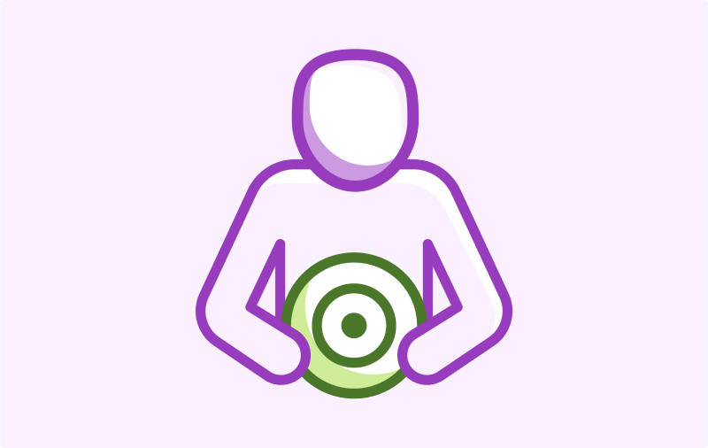 person with bullseye illustration